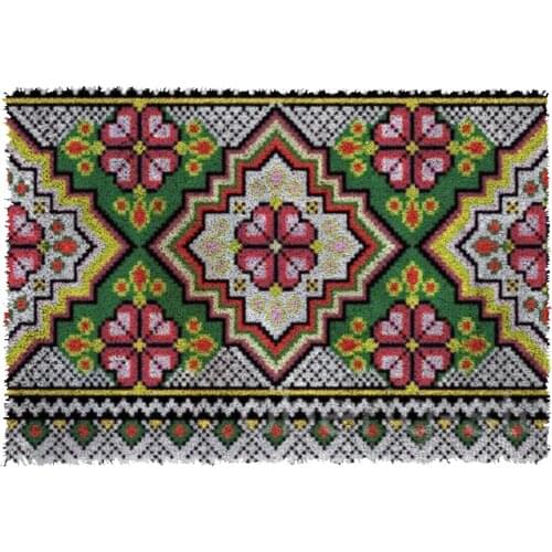 Latch Hook Rug veins Plush Tapestry Kits Crochet Cushion Mat DIY Carpet Rug Home Decor 61cmX85cm