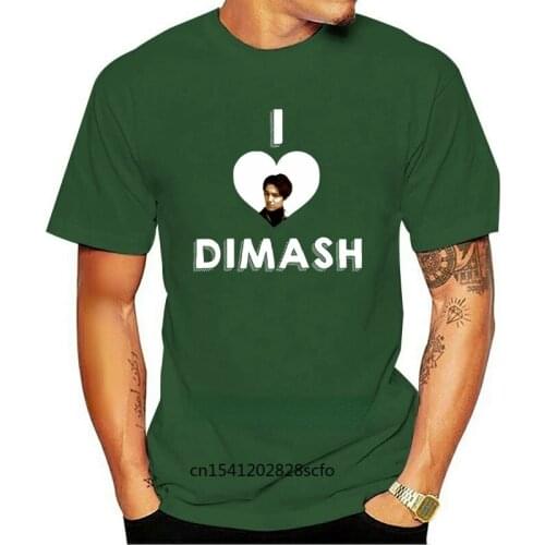 Summer Dimash Print T-Shirt Short Sleeve Euro Size S-4xl Hiphop Tops Cool Men Tshirt Designs Fit Letters Building Spring and
