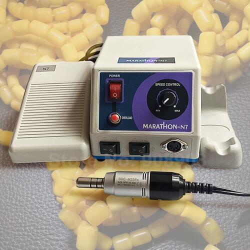 Marathon Micro-Motor Polishing Polisher N7 Hand Grinder Power Engine with 35K rpm SDE-M33Es E-Type Motor Drill FOR Dental, Hobby