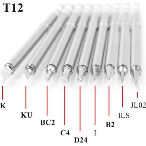 T12 Soldering Solder Iron Tips T12 Series Iron Tip For Hakko FX951 STC AND STM32 OLED Soldering Station Electric Soldering Iron