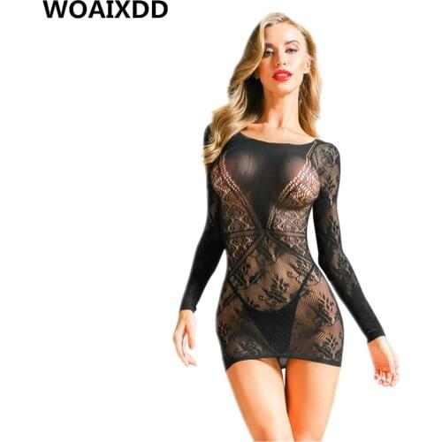 New Sexy Women Lingerie Babydoll Dress Hollow out Underwear Sleepwear Chemise Dress Lady Costumes Nightgown Lenceria Nightdress