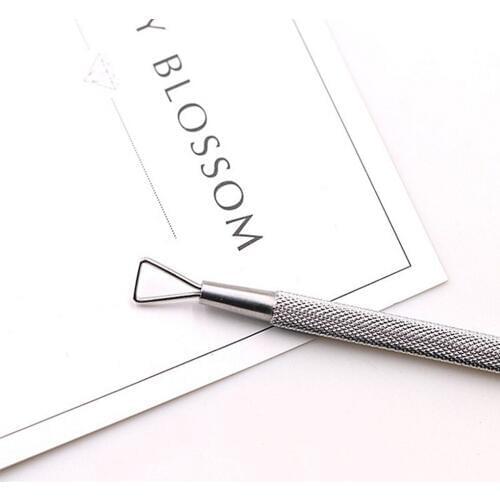 New Arrival Stainless Steel Cuticle Pusher Trimmer Nail Cuticle Remover Pen Dead Skin Impulse Nail Polish Gel Remover