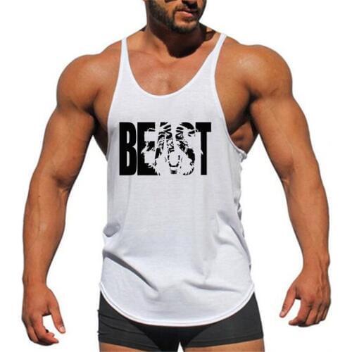 Fitness Clothing canottiere Bodybuilding Stringer Tank Top Mens Cotton Curved hem Sleeveless shirt Workout Clothes gym vest man