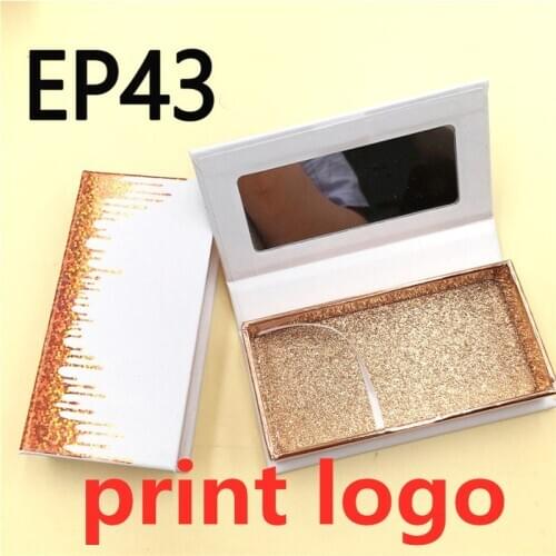 One pair with mirror false eyelash packaging box lash boxes package custom logo faux cils 25mm mink lashes strip magnetic case