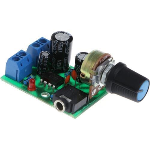LM386 Mini Audio Power Amplifier Board DC 3V~12V 5V Module Adjustable Volume X6HB