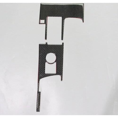 QHCP Car Gear Shift Panel Stickers Cover Trims Interior Decoration Accessories 2Pcs Carbon Fiber Epoxy For Lexus IS 250 200T 300