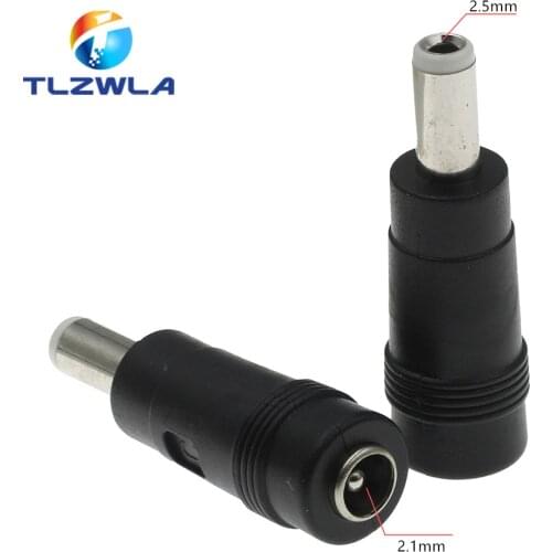 10Pcs Connector For Dc Power Adapter Connector Plug Conversion Head Jack Female Socket 5.5*2.1mm Turn To Male 5.5*2.5mm