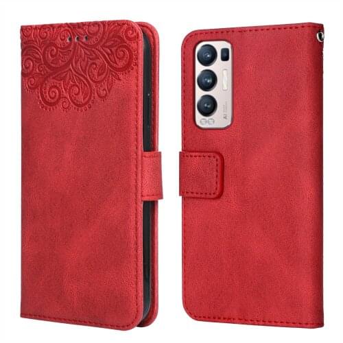 Flower Case Luxury Leather Case for OPPO Find X3 Neo Flower CPH2207 PDRM00 Wallet Flip Phone Case for OPPO Find X 3 Neo Case