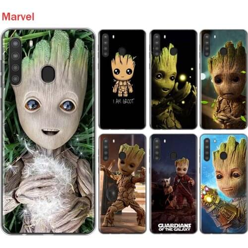 Silicone Cover Baby Groot Cutest For Samsung Galaxy A01 A11 A12 A22 A21S A31 A41 A42 A51 A71 A32 A52 A72 Phone Case