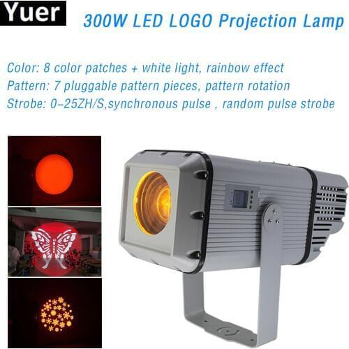 300w Pattern Strobe 2IN1 LOGO Effect Light Focus LED Profile Light High Power DJ Disco Zoom Projector For Club Wedding Party