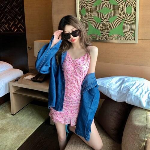 Spring and Autumn Korean version of all-match shirt female students loose large size base retro tooling denim shirt jacket