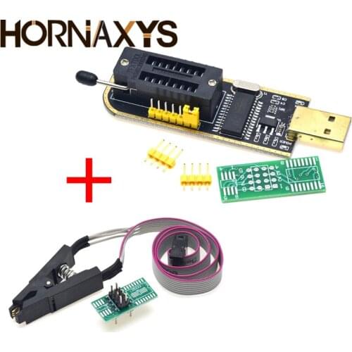 GREAT IT CH341A 24 25 Series EEPROM Flash BIOS USB Programmer Module + SOIC8 SOP8 Test Clip For EEPROM 93CXX / 25CXX / 24CXX