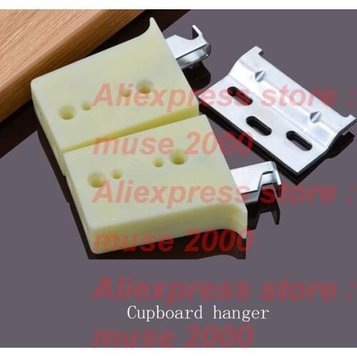 Cupboard hanger hooker furniture DIY cabinet connector wall hooker hanging plate ABS + Steel corner bracket