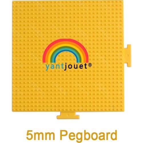 Yant Jouet 5mm Hama Beads Yellow Pegboard High Temperature Resistance Template Board Square DIY Figure Material