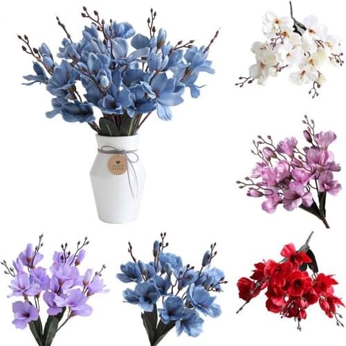 1 Bundle Artificial Gladiolus Landscaping Table Top Ornaments Faux Silk Flower Living Room Simulation Plant for Garden decor