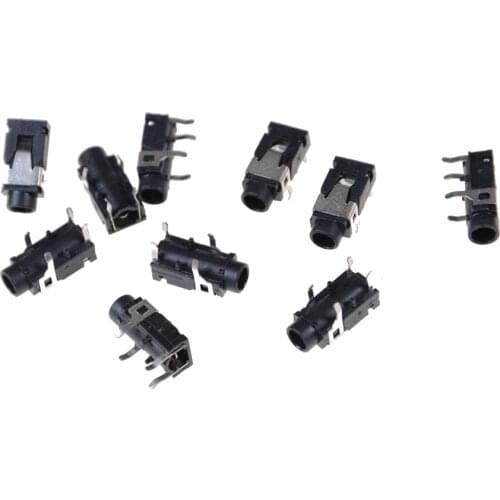 10pcs/lot Female Audio Connector 4 Pin SMT Headphone Jack Socket PJ-321 PCB Mount Stereo Jack Wholesale