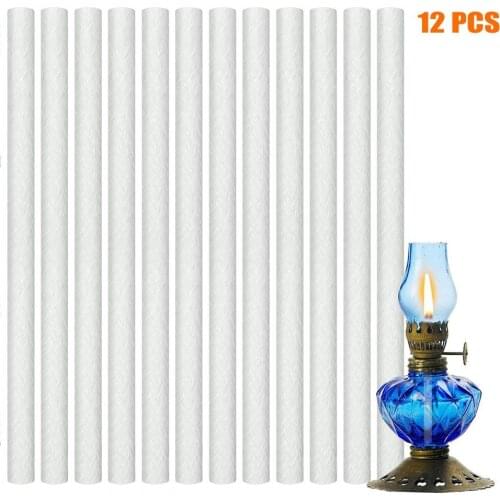 12PCS/Set Torch Wick Alcohol Oil Lamp Fiberglass Replacement Wicks Candele Velas Stoppini Di Olio DIY Crafts Candle Accessories