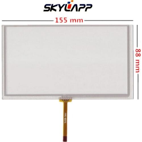 2 Pcs New 6.2 inch touch panel 6.2 inch 155mm*88mm digitizer For Navigation DVD touch screen Glass Free shipping