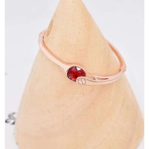 2017 Water drop top grade red zircon Clear Crystal Bracelet Bangle Jewelry Women Wedding Party Jewelry Br012