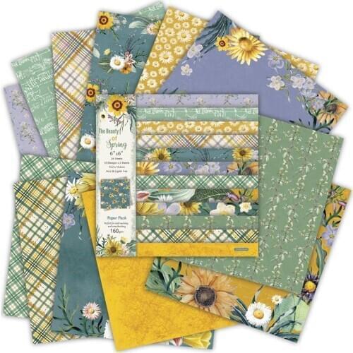 24 sheets 6"X6"the beauty spring Pattern Creative Scrapbooking paper pack handmade craft paper craft Background pad