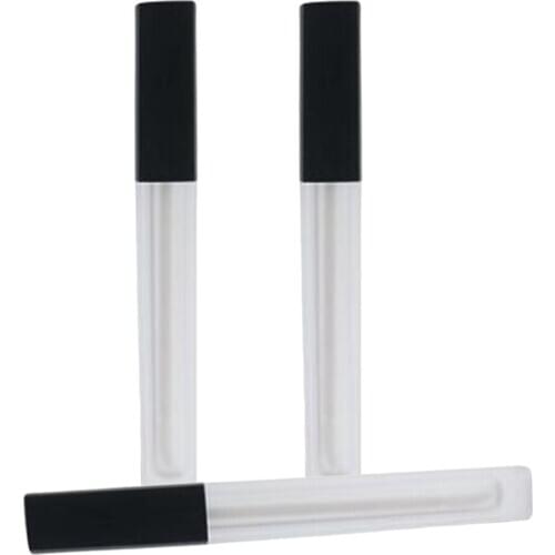 3Pcs Plastic Square Lip Gloss Tubes DIY Lip Glaze Liquid Container Vials 5ml