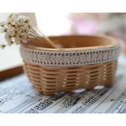 5 Meters Beige Elastic Cotton Lace Hometexile Wrap Knitting Embellishments DIY Patchwork Crafts Lace Trims Scrapbooking