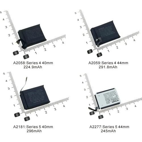 A2058 A2059 A2181 A2277 Battery For iphone watch Series 4 40mm 224.9mAh Series5 44mm 245mAh Batterie
