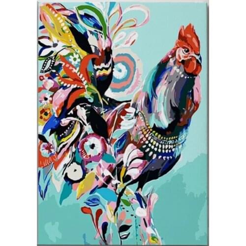 Diamond Painting by drill DIY Kleurvolle Haan Round Full Drill Mosaic Embroidery Rooster Cross Stitch supplier Colorful Rooster