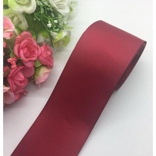 3yards/lot 2Inch 50mm Wide Deep red Grosgrain Ribbon Hair Bows Wedding DIY Crafts