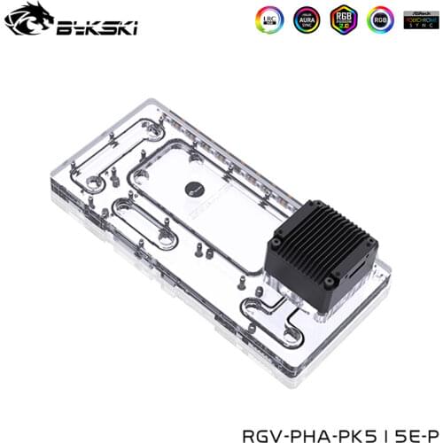 Bykski Water Tank For Phanteks PK515E Computer Case,Transparent Waterway Board, Rectangle Reservoir, RGV-PHA-PK515E-P