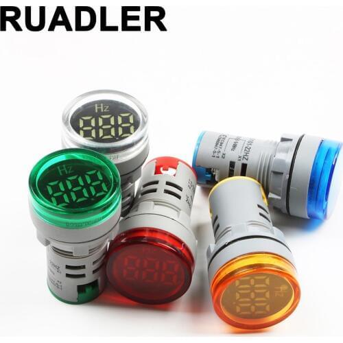 Digital Display Electricity Hertz meter Frequency meter indicator light AC meter Red Combo Tester 0-99 Hz Blue White Green