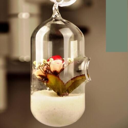 Cylinder Glass Vase Terrarium Vases Flower Pots Hanging Glass Candle Modern Vaso Wedding Floor Air Planter Decoratives Vase