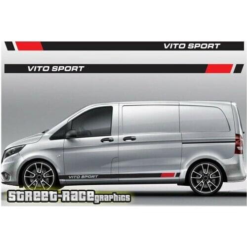 For x2 Mercedes Vito racing stripes 012 decals vinyl graphics sport van