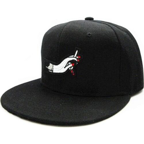 Gesture Embroidery Cotton Baseball Cap Hip-hop Cap Adjustable Snapback Hats for Men and Women 298