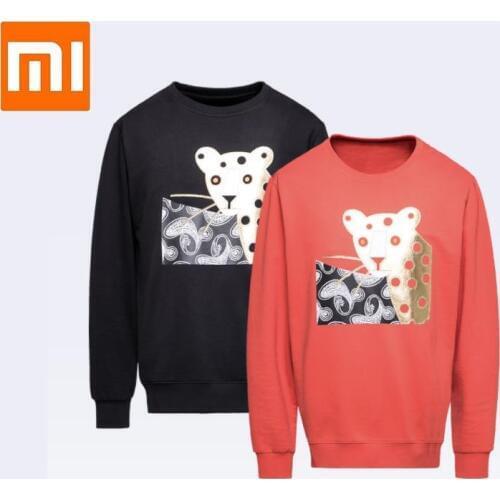 Youpin Leopard Patch Embroidery Sweatshirt Long sleeve Fashion embroidered cotton Comfortable skin coat