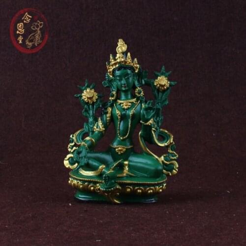 Exquisite Green Tara Mantra Bodhisattva Buddha Vajrayana Statue Tantra Kwan Yin