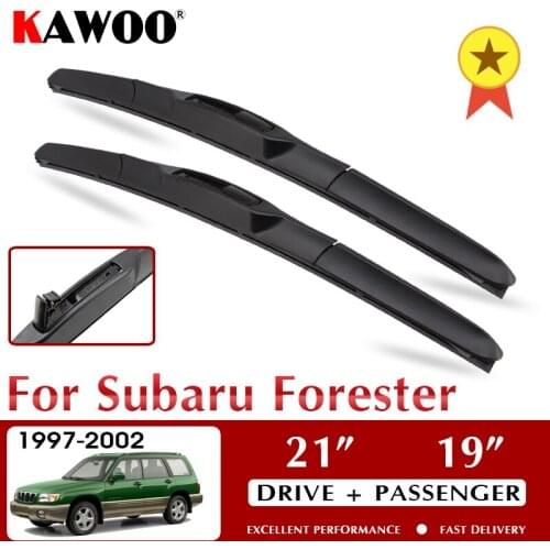 KAWOO Wiper Front Car Wiper Blades For Subaru Forester 1997-2002 Windshield Windscreen Front Window Accessories 21"+19" LHD RHD