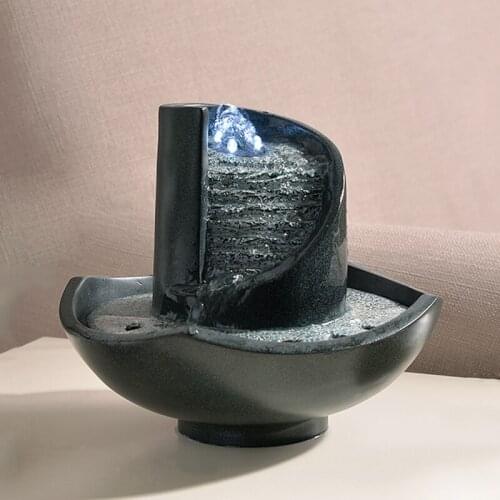 Chinese Style Feng Shui Decoration Water Fountain Ornaments Indoor Fountains Resin Crafts Living Room Office Desktop Humidifier