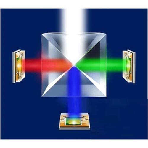 12.7mm K9 Cube Defective Cross Dichroic Prism RGB Combiner Splitter Glass Decor Square Cube RGB Teaching Tools Decoration