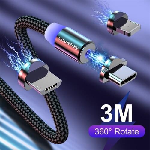 Magnetic USB Cable Fast Charging For iPhone TYPE-C Micro Magnet USB Cable Mobile Phone USB Type C Charging Cord USB C