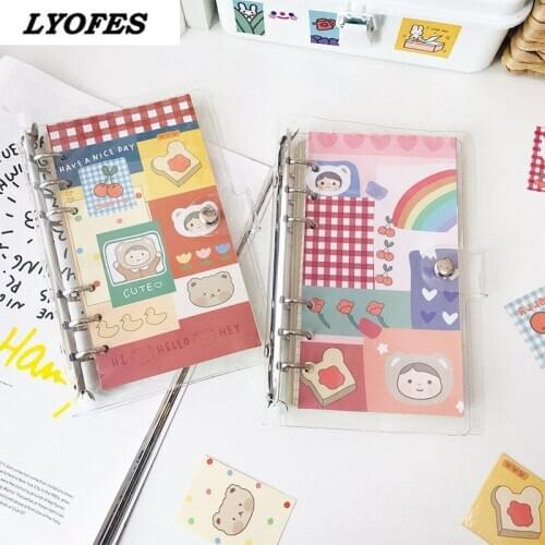 Cute Notebooks and Journals Cuaderno Kawaii Sketchbook Budget Book School Supplies Notebook Office Supplies 6 Ring Binder Diary
