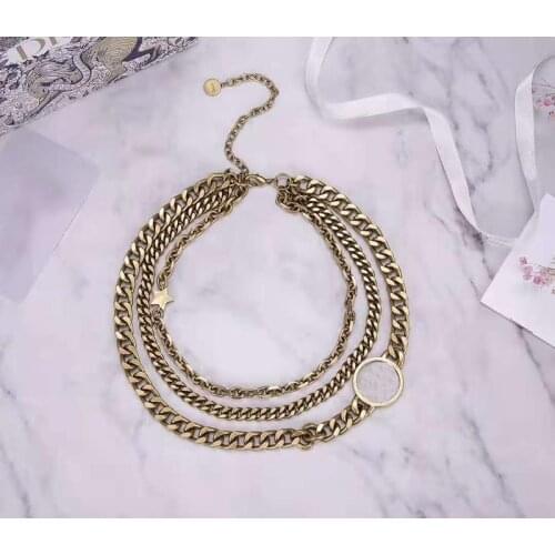 Multi Layered Punk Exaggarated Heavy Metal Big Thick Chain Choker Necklace Women Steampunk Statement Party Jewelry