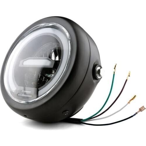 New Universal 6.5 inch 12V Motorcycle Round Headlight Head Light Lamp for Bobber Honda Yamaha Kawasaki Cafe Racer