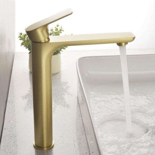 New Basin Faucet Contemporary Bathroom Faucet Painted Brass Single Handle Single Hole Hot and Cold Faucet Deck MT1014