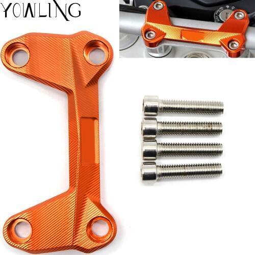 Orange Motorcycle 390 200 125 Handlebar Risers Mount Top Cover Clamp Fit For 390 200 125