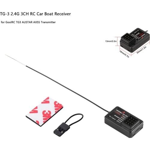 Original TG-3 2.4G 3CH RC Car Boat Receiver For AUSTAR AX5S GOOLRC RC Transmitter