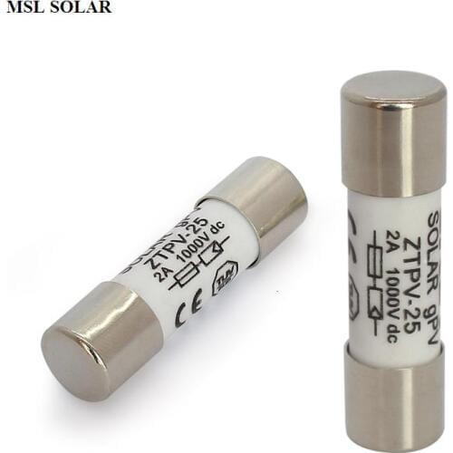 Solar Fuse 1000V 10*38MM 20A DC PV Metal Alloys for Solar Power System Protection 10pcs/Lot