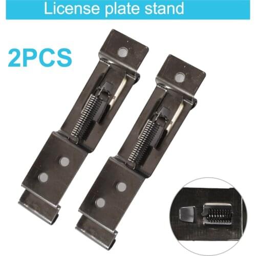 Car License Plate Frame Holder Trailer Number Plate Clips Spring Loaded Stainless Steel Bracket for Truck