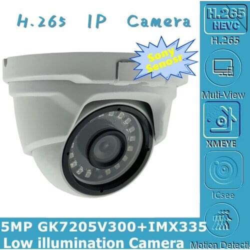 3516EV300+Sony IMX335 5MP IP Ceiling Metal Dome Camera 2592*1944 Low illumination H.265 IRC CMS XMEYE P2P RTSP Motion Detection