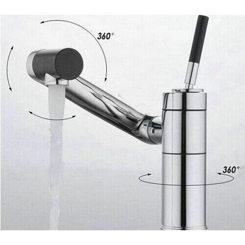 Bathroom Fortune Cat Style Basin sink Swivel Mixer Tap Faucet Chrome Finish Crane Torneira